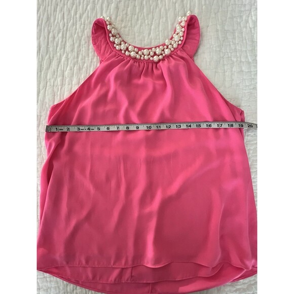 Lilly Pulitzer Beaded Shawn Halter Top Pink Size XL EUC - Picture 6 of 7
